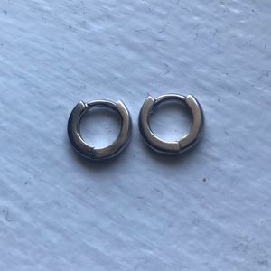Sterling Silver Huggie Hoops
